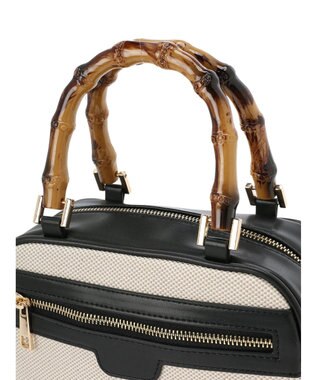 earth music&ecology バンブーテイストハンドルバッグ Beige