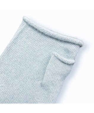 林八百吉商店 un chapeau  アンゴラアームカバー サックス