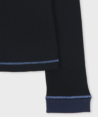 Paul Smith 【洗える】カラーステッチ リブ カットソー ブラック