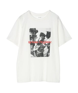 Green Parks レトロフラワーロゴ入りプリントＴシャツ Off White