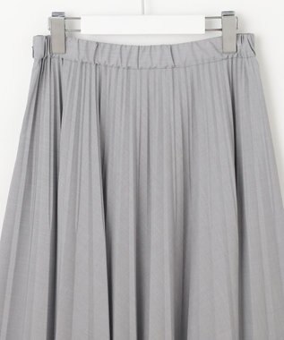 J.PRESS LADIES 【洗える】50Sブロード プリーツ スカート ライトグレー系