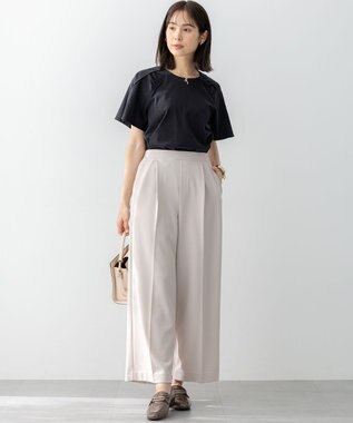 組曲 S 【WEB限定】スムースシルケット カットソー ブラック系