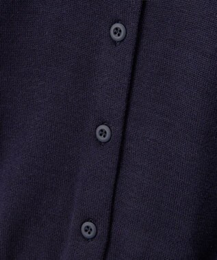 MIKI HOUSE HOT BISCUITS 【100-130cm】綿ニットクルーネックカーディガン(女の子用) 紺