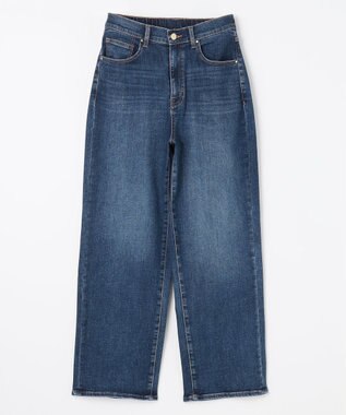 ANY L 【ウエストゴム】ストレートワイドデニム フェードインディゴ