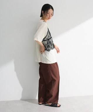 Green Parks レースビスチェドッキングチュニック Ivory