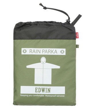 MOONBAT EDWIN(エドウィン) バイカラー  レインパーカー オリーブグリーン