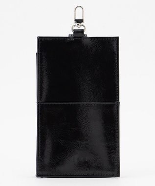 ICB 【人気のためさらに新色追加・全5色展開】 3ピースチャームバッグ ブラック×千鳥柄