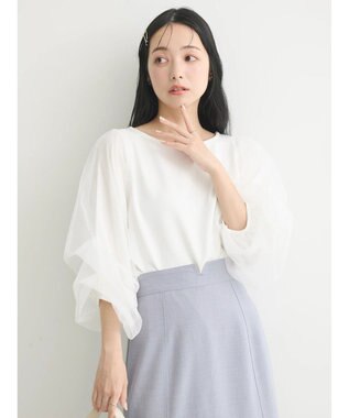 earth music&ecology キラキラストーンプルオーバー Ivory