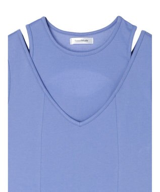 Green Parks カットワークデザインカットソーワンピース Purple