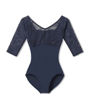 Chacott 6分袖レオタード ネイビー
