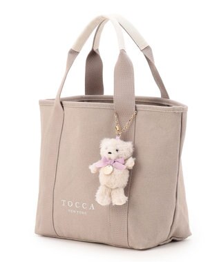 TOCCA 【ぬいぐるみチャーム付き】TOCCA AMICO CANVAS TOTE キャンバストート ベージュ系