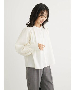 Green Parks タックブラウス Off White