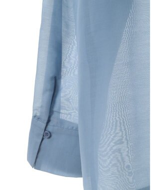 earth music&ecology バックスリットシアーシャツ Blue