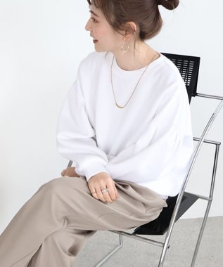 AMERICAN HOLIC 袖タックポンチプルオーバー Off White