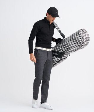 23区GOLF 【MEN】裏起毛ジャージーパンツ ストレッチ モノグラム 上品スタイル ライトグレー系5