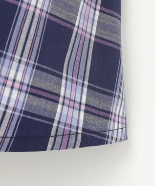 組曲 KIDS 【110-140㎝】プランタンチェック ワンピース ネイビー