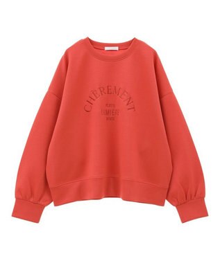 Green Parks ロゴ刺繍ダンボールプルオーバー Red