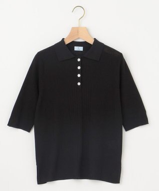 組曲 S シア－ニットポロ ブラック系