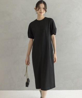 組曲 S ジョーゼットジャージーサック ワンピース ブラック系