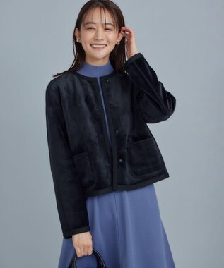 組曲 S 【2WAY・WEB限定】バックベロア リバーシブルジャケット ブラック系