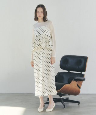 YECCA VECCA ドット柄バルーンキャミワンピース