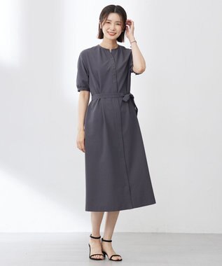 J.PRESS LADIES S 【洗える・吸水速乾】DRYライトサッカー ワンピース スレート系