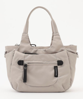 LA BAGAGERIE 【MONICA】ラウンド2WAYミニトートバッグ ライトグレー