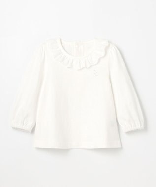 組曲 KIDS 【80~100㎝】エンブロイダリー Tシャツ オフホワイト系