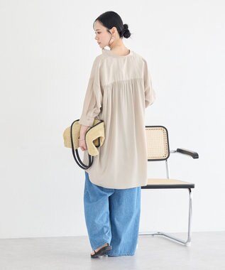 earth music&ecology イージータックワイドデニム Light Indigo