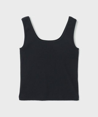 GRACE CONTINENTAL テレコリブトップ ブラック