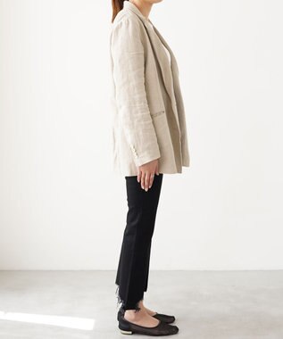 woadblue ＜坪田あさみさんコラボ/ストレッチ＞ブーティフレアデニムパンツ ブラック BLACK