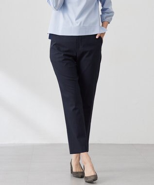 【セットアップ対応・洗える】セルロースリネンストレッチ テーパード パンツ