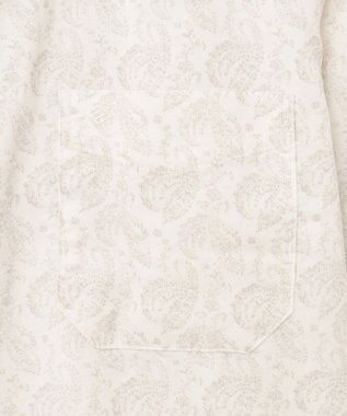 JOSEPH ABBOUD 【ソフトな着心地】ペイズリー柄 コーデュロイシャツ ホワイト系6