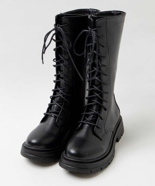 WEGO レースアップミドルブーツ ブラック