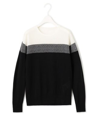 ICB L 【洗える】 レースコンビハイゲージ プルオーバー ブラック系7