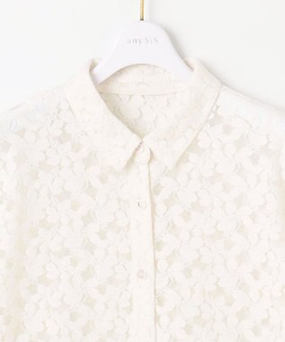 ANY SIS 【洗える】レース シャツ オフ