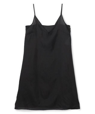 BEIGE， BERNARD / リネン混 フロントジップ スタンドカラードレス Black