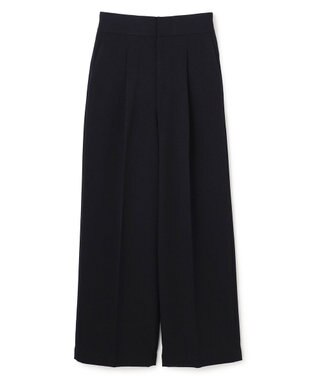 uncrave ウォッシャブルウールライクツイル ワイドパンツ ダークネイビー