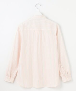 J.PRESS LADIES 【洗える】BEZ VEGA シャツカラー ブラウス ホワイト×ピンク系