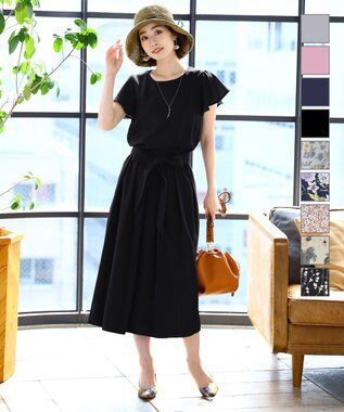 洗える 大人上品なフレンチフレア袖ワンピース Tiaclasse L ファッション通販 公式通販 オンワード クローゼット