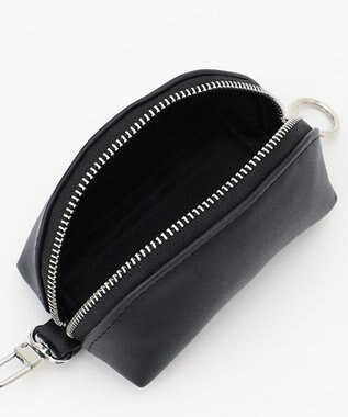 ICB 【人気のためさらに新色追加・全5色展開】 3ピースチャームバッグ ブラック×千鳥柄