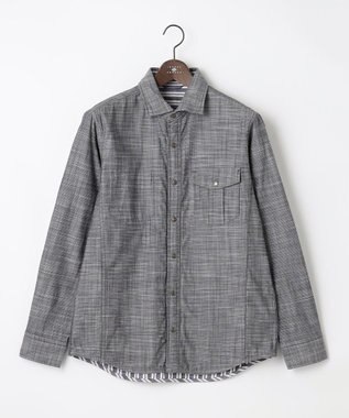 JOSEPH ABBOUD 【人気！1枚で2通りの着こなし】定番 リバーシブルシャツ グレー系