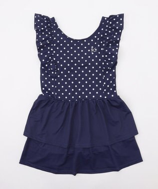 組曲 KIDS 【SS-Lサイズ】 フリルスカートスイムウェア(ワンピース) ネイビー