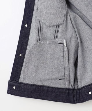自由区 S 【洗える】ウスカルデニムベーシック ジャケット インディゴ