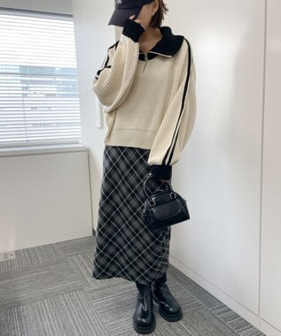 WEGO ハーフジップニットプルオーバー ホワイトその他