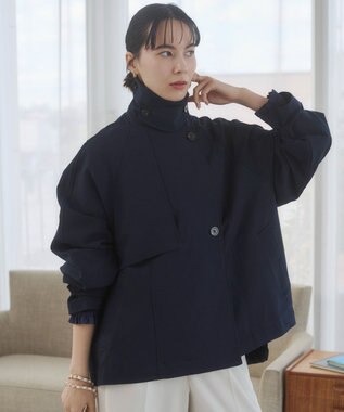 WEGO 【ANGIE VINTAGE】ショート トレンチコート ネイビー