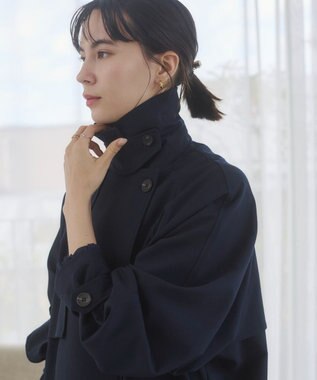 WEGO 【ANGIE VINTAGE】ショート トレンチコート ネイビー