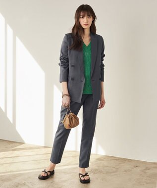 ICB 【人気のため新色追加・洗える】 LooseWeave ジャケット チャコール系