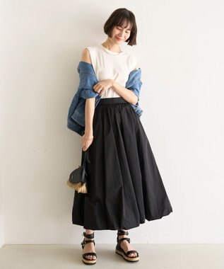 UNFILO 【STORY×UNFILOコラボ】バルーンスカート ブラック