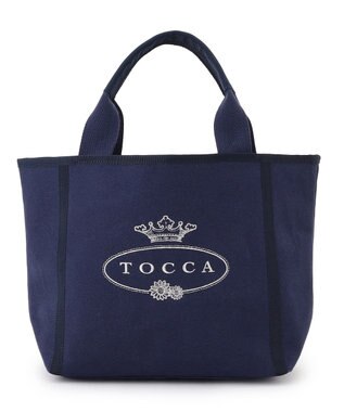 TOCCA BOW BRIDGE CANVAS TOTE トートバッグ ネイビー系